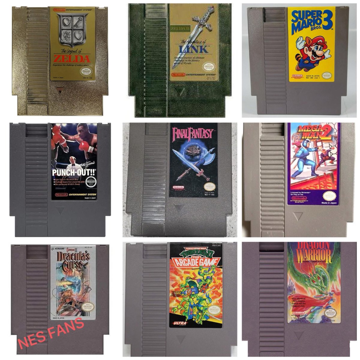 NESFans1's tweet photo. You just bought an NES with these games after not playing since you were a kid.. What are you playing first? I’d probably pop in Punch Out and use the code 007-373-5963. Nah I’m not that crazy.. Yet lol.
#NESFans #RetroGaming #Nintendo #Mario #Zelda https://t.co/3ufNa1IjOa