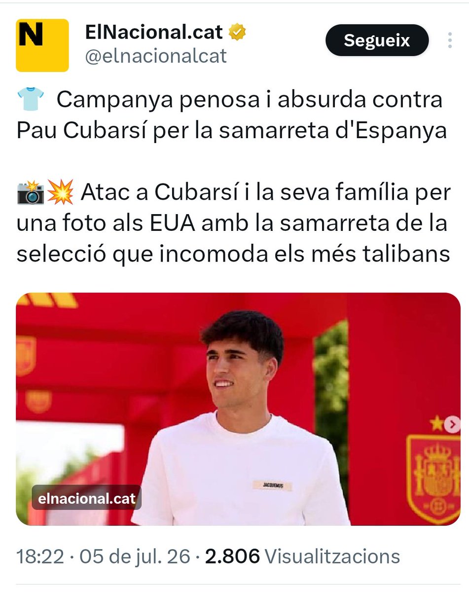 TheHarleyLawyer's tweet photo. No és "El Español" ni "El Mundo", ni tan sols "El Periódico de la CIA", aquesta merda de titular col•laboracionista és @elnacionalcat diari de l'òrbita pro-ERC.
Ara els patriotes catalans sóm talibans, és brutal fins a quin punt el corrent Rufianisme - ERCiudadanos ha guanyat. https://t.co/Q3krV7tQXV