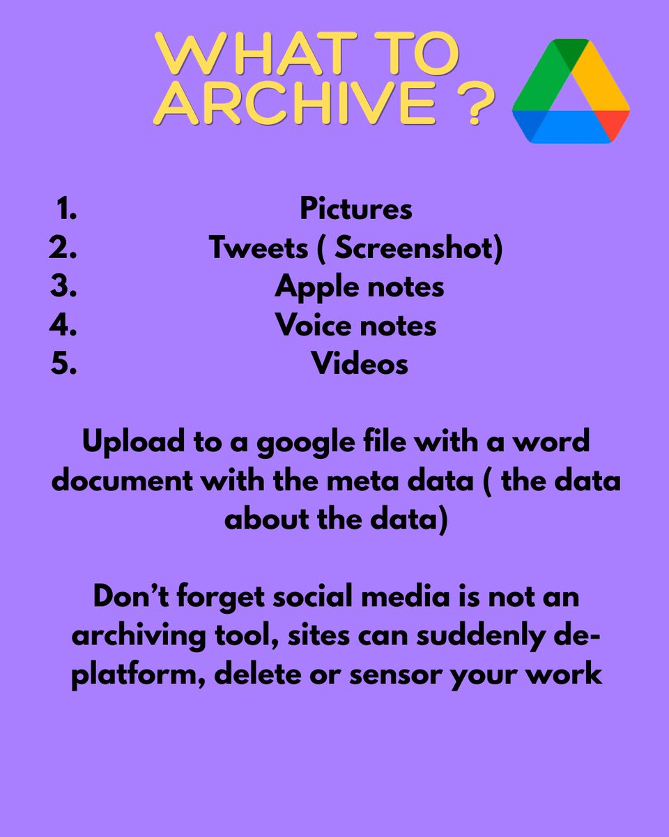 fufuisonme's tweet photo. 📢Everyone should have a personal digital archive. 
.
Here are 3 tips to get you started ⬇️
.
P.S Social Media is not an archive! Your content can be removed and deplatformed at random https://t.co/wOrDX371TP