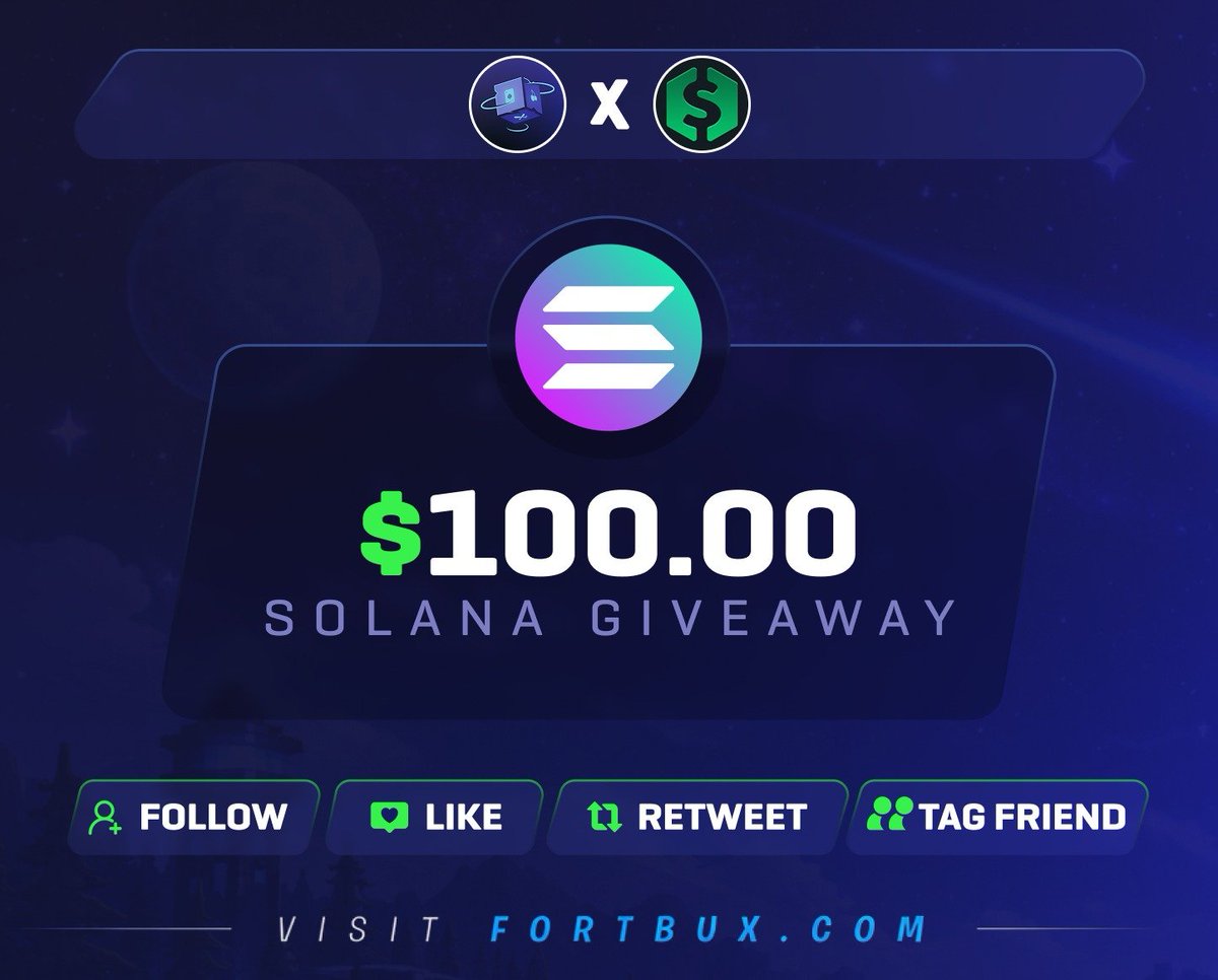 AirdropAchiever's tweet photo. 🎁 $100 GIVEAWAY! 🥳 

To enter: 
✅ Follow @AirdropAchiever, @vgosquadkick &amp; @fortbuxcom 
✅ Retweet &amp; Like
✅ Tag a friend

Giveaway ends in 3 days! ⌛️

#Giveaway #Crypto #Airdrop https://t.co/AMY7kLNSGw