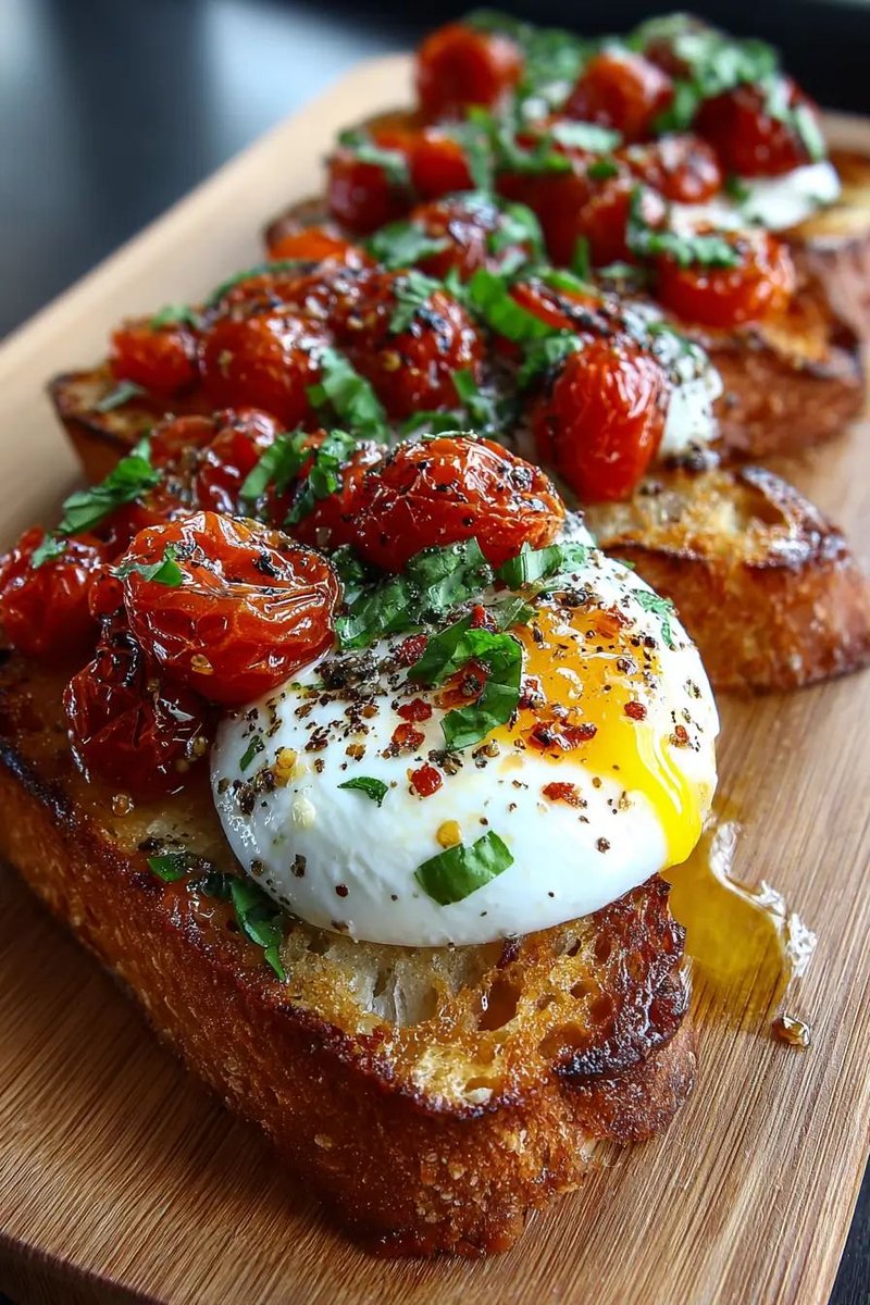 rock716860's tweet photo. Garlic Butter Crostini with Burrata &amp; Roasted Cherry Tomatoes https://t.co/BMLo128a1F