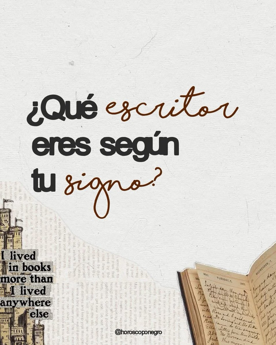 piscis_hn's tweet photo. Desliza y descubre qué escritor famoso eres según tu signo 📚🌙 ¿Has leído alguna de sus obras? ✨ https://t.co/YihAHJTRQc