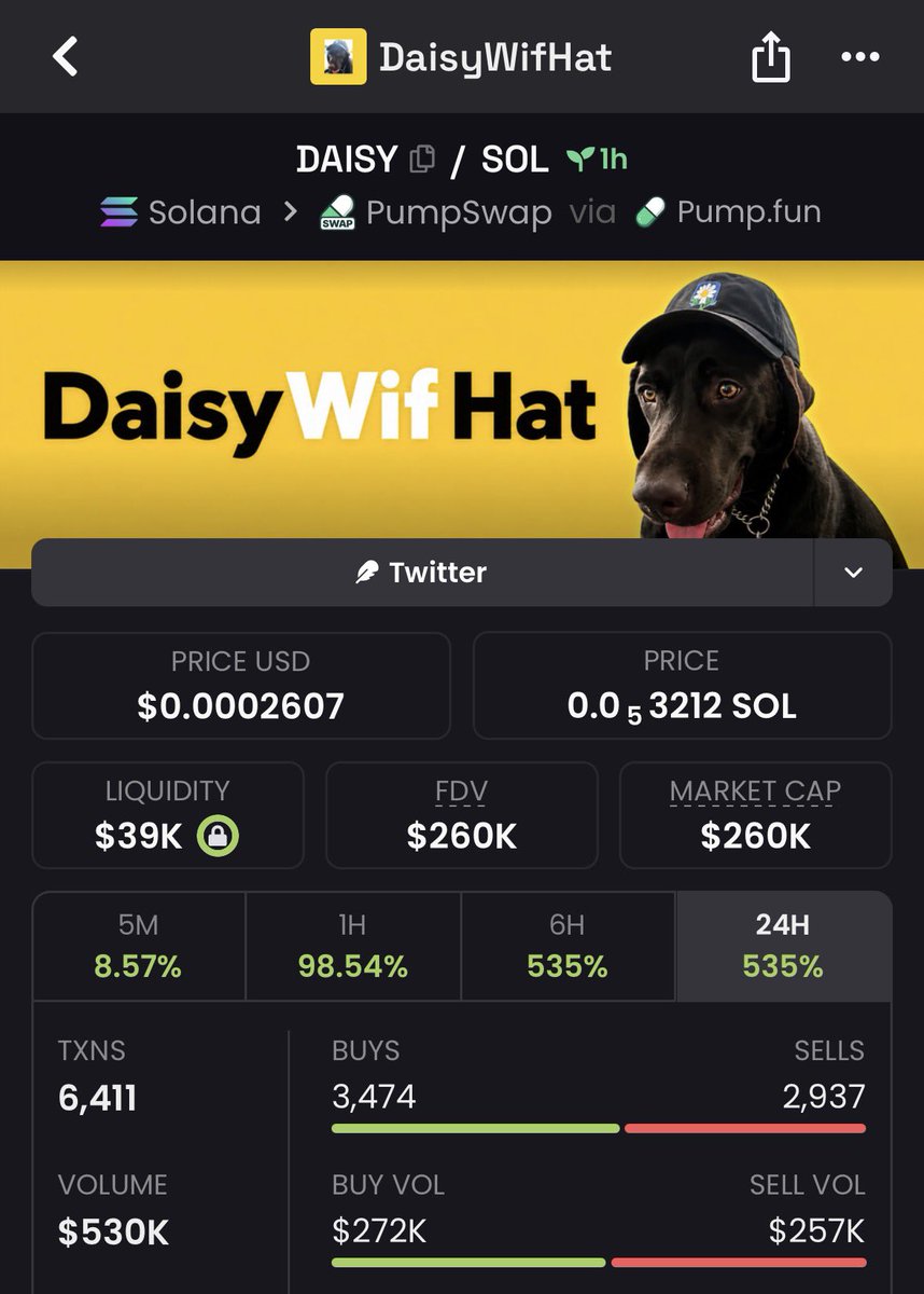 Solpump7lz's tweet photo. Already Decent 7.4x on $DAISY 🚀
One call One entry from my community at $35k MC pumped to $260k MC 📊🚀

TG fam always eating good!!!
Slide in to join My TG family.

#helevier #LoveIslandUK #Crypto #Sol  #DOGE

FMEm7Pu7sbtsjuEtZu4SAUSCe5NViLkUSbrThCxEpump https://t.co/zZVd6GlOF0