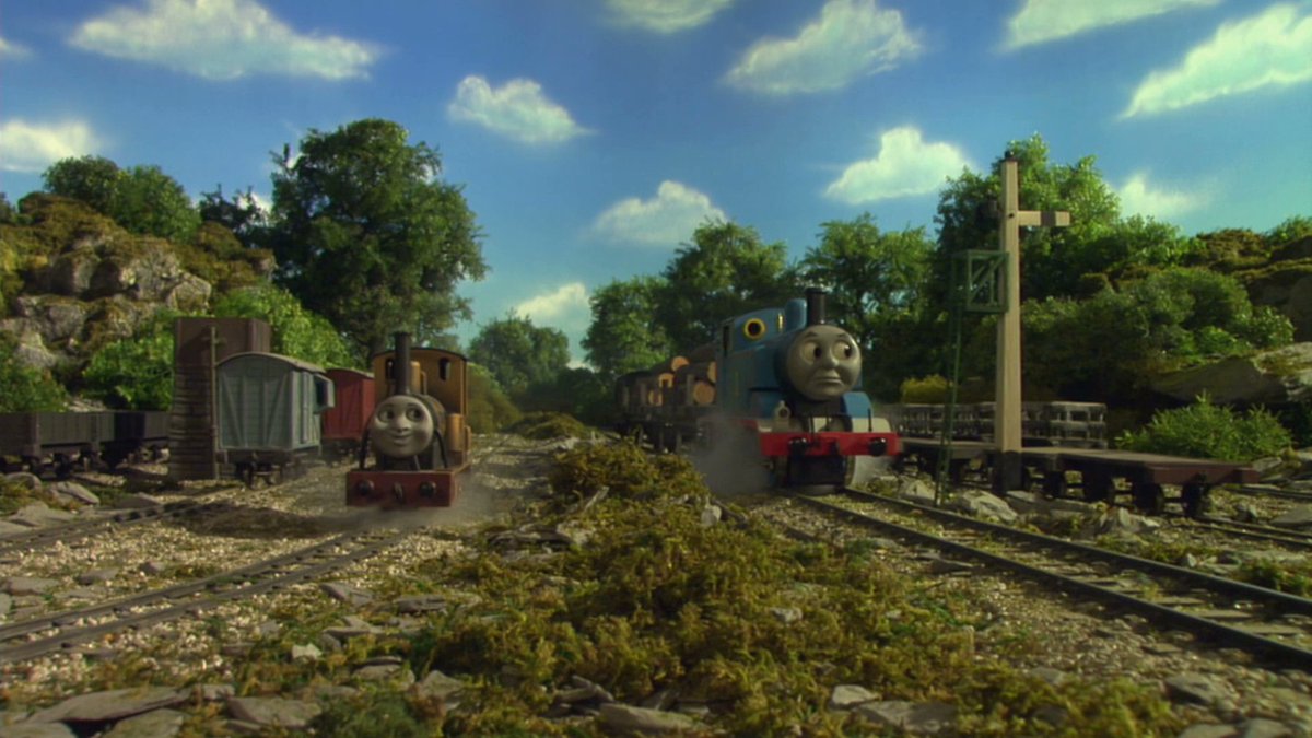 ThomasHistory84's tweet photo. Movie here. 
Rusty, Cranky and Lady Hatt also had their first speaking roles in a movie here too
Diesel, Mavis, Arry, Bert and Bertie all had their first cameo roles in a movie here as well. 
Trevor had his only cameo role in a movie here, while Diesel 10 had his only cameo role- https://t.co/aXdp9OE0JZ