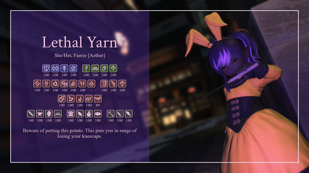 lethal_yarn's tweet photo. And this is my card for my FFXIV character! https://t.co/nNNrsDBItY