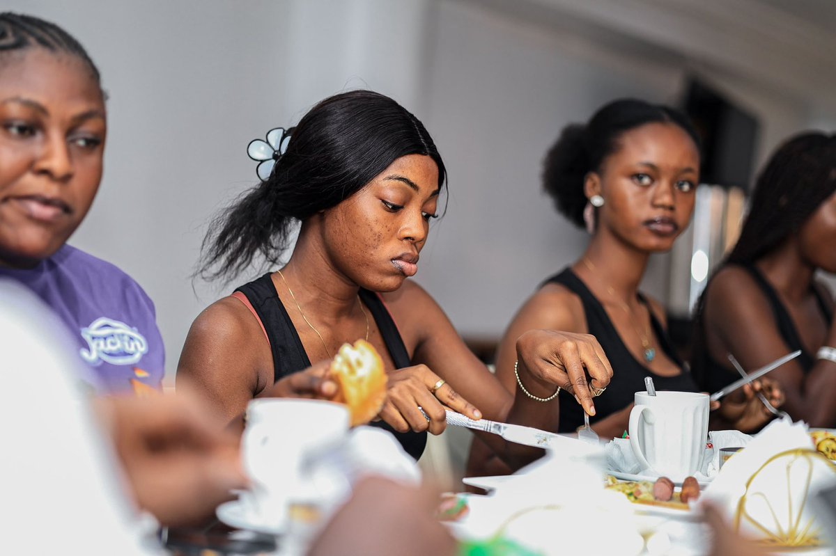 RepuKNUST's tweet photo. Breakfast, bonding and a whole lot of beauty🌝👑✨ 

The Miss Repu 2026 queens kicking off their Saturday morning with great energy and even better company. 
The journey to the crown is heating up💫 #MissRepu2026 #ThisIsRepu #RepuKNUST https://t.co/LzvEC0ZPZ2