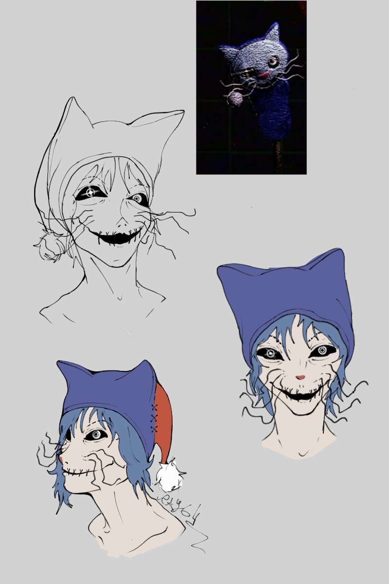 Ray64s's tweet photo. Blind cat 
#fnwfroggy #fangame #art https://t.co/n8GrBpxylA