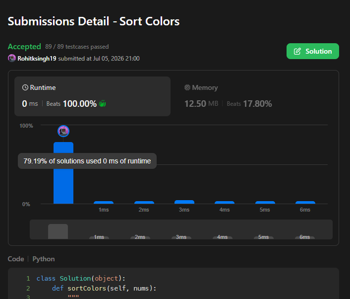 growwith_rohit's tweet photo. Day 3 🚀
>Solved 2 LeetCode(2M)
>Learned Dutch National Flag Algo
> Studies SubSpace in Maths(Vectors)
Couldn't do editing today
Will take up more tomorrow onwards
#Python #AI #AIML #MachineLearning #DSA https://t.co/RUj7ZRuFia