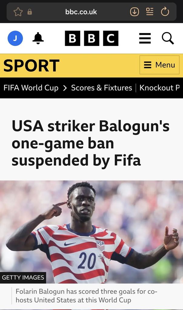 Jdd535's tweet photo. I'll post on here, cos the BBC r biased!!
Wot a joke.. n a farce presumably all other bans 4 other teams will b suspended then !??
#fifa
#FifaWorldCup26
#bbc https://t.co/5vQUYLUOiO