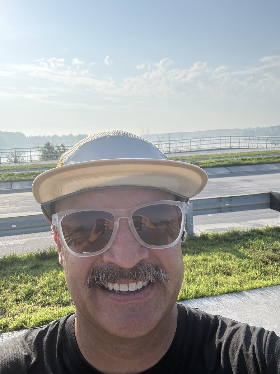 Leftylovato's tweet photo. A little muggy and overcast run at Zorinsky this morning in my Blue Thunders. Ran the loop for 7.4 with my people from  @OmahaRunClub.
“How much should we give? Hoo, they only answer, more, more, more, Lord”
-Creedence https://t.co/ohYChbt62R