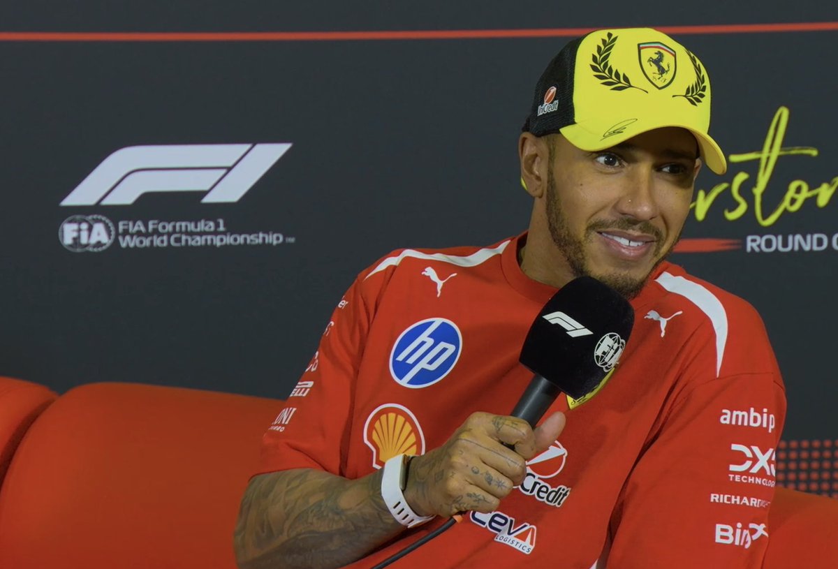 thrtysvnth's tweet photo. Q: Do you regret taking the pit stop in the SC.. do you think you should have stayed out kept 2nd?

LH: What difference does it make?

Q: 3 points

LH: Of course, yeah. The team asked me to stop. I assumed, in stopping, that we would be holding position. If they told me you're stopping and you're losing position, I wouldn't have done it.