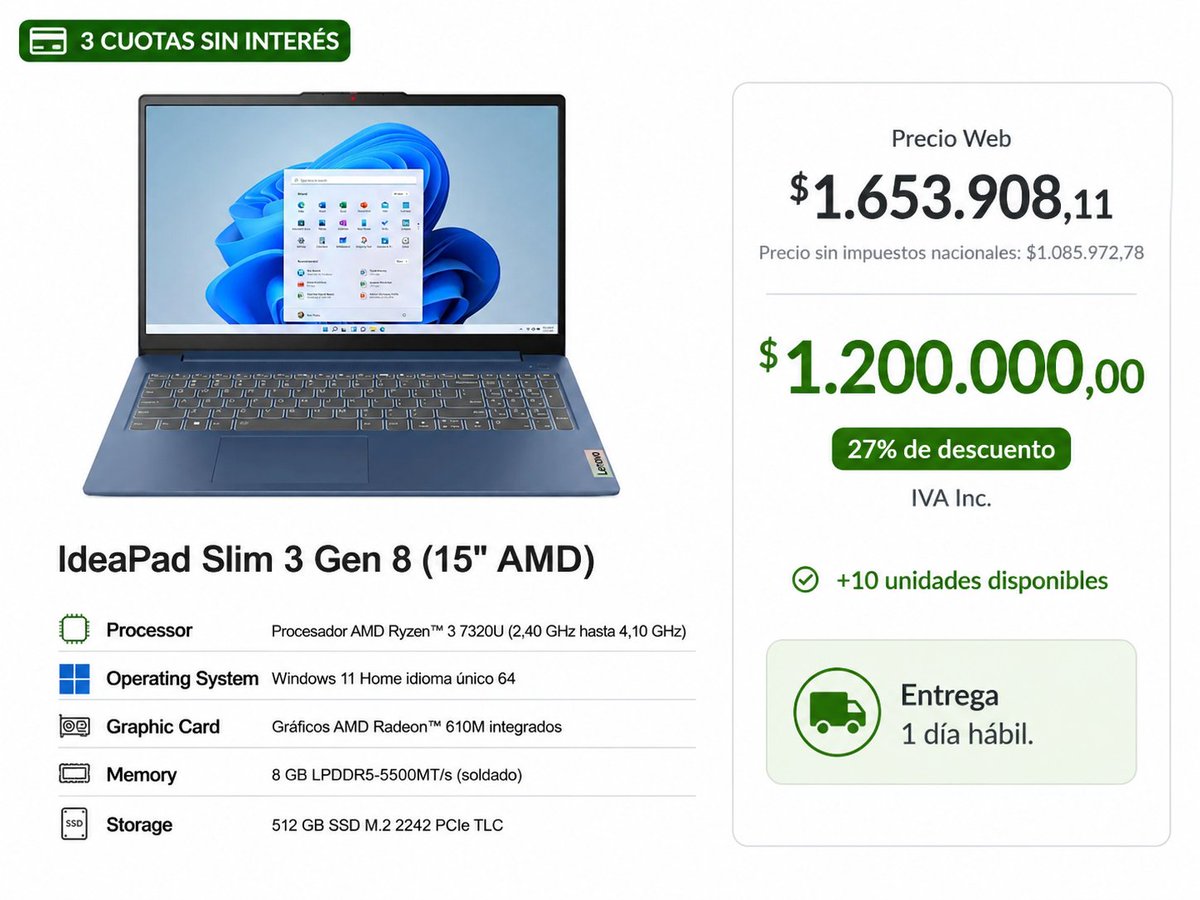 DeRiverPlate_'s tweet photo. @sudanalytics_ Nada que ver pero si, estoy tratando de vivir de Lenovo Argentina. Por si a algún platudo le sirve. Ofertas válidas hasta el 31/07.
👉 https://t.co/cKf5ZDI2lO https://t.co/4JQC1uhtV1