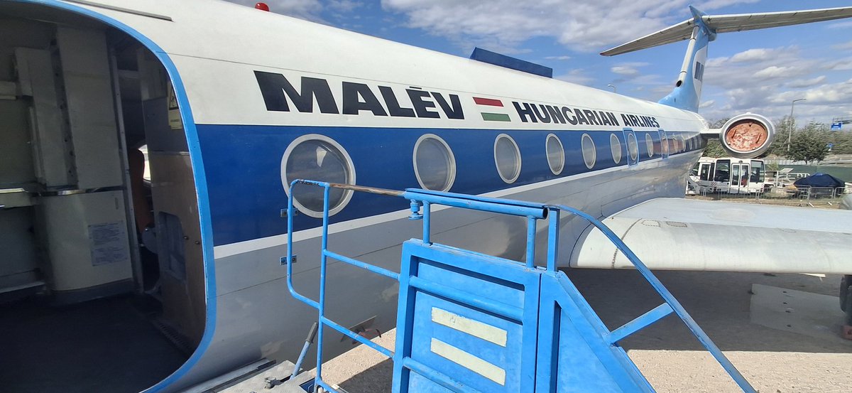 TTShields's tweet photo. Couldn't pass through Budapest airport without visiting the Aeropark Aviation Museum. A good selection of ex #Malev planes, including this rather lovely TU-134 ✈️ https://t.co/34OuvX99Mm