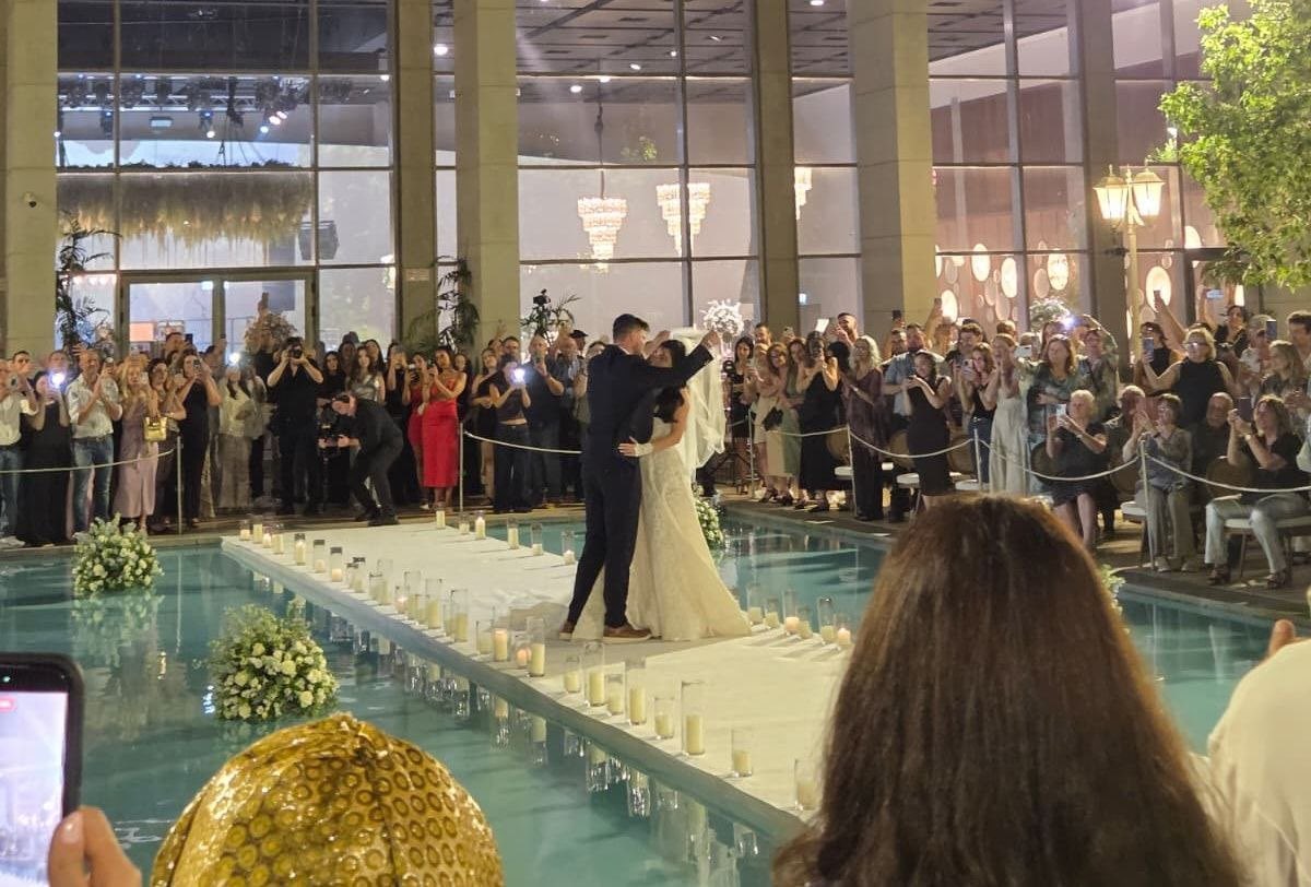 JewishWarrior13's tweet photo. ⭕ WATCH: This is how we, the Jews, win: Hamas captivity survivor Sasha Troponov breaks a glass under the chuppah in his wedding today https://t.co/wZMg2BpbiF