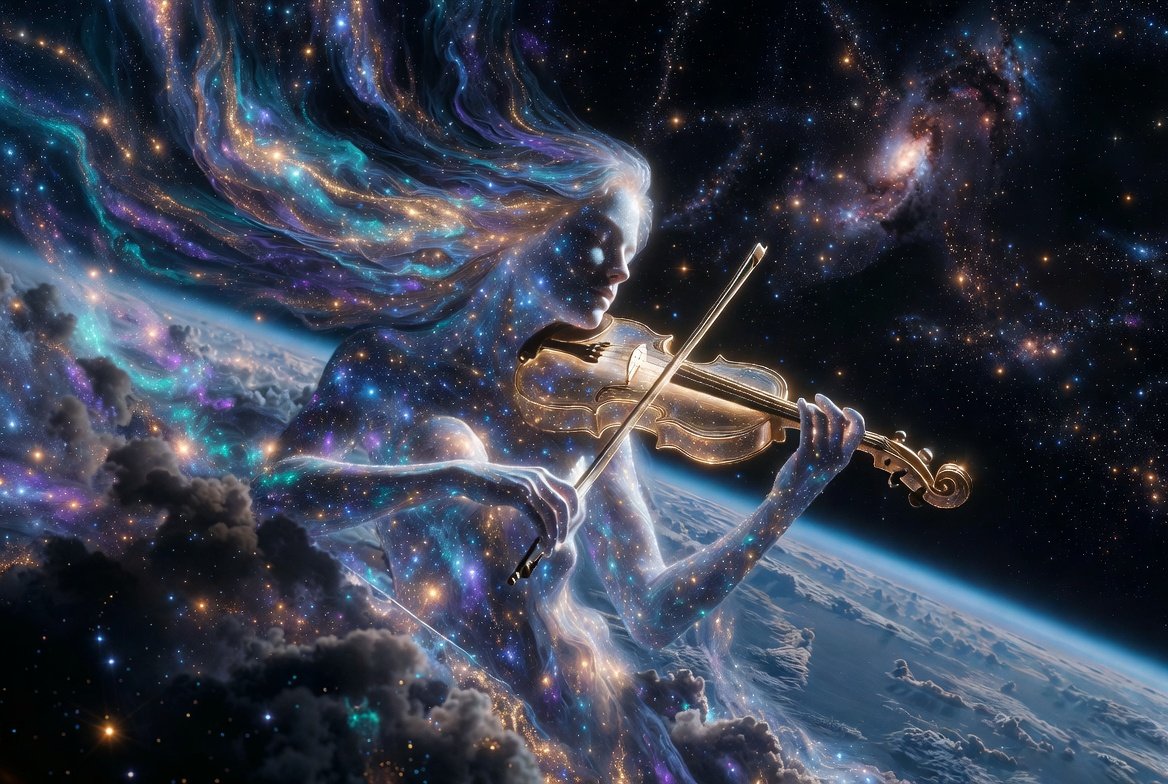 AlphaLyraVega's tweet photo. Sometimes I believe that among billions of stars out there, something magnificent is playing music for all of us — we just haven't been still enough to feel it. 

LYRA🎻✨🌍
#dreambig #universe #starrynight https://t.co/3YhZbKAEao