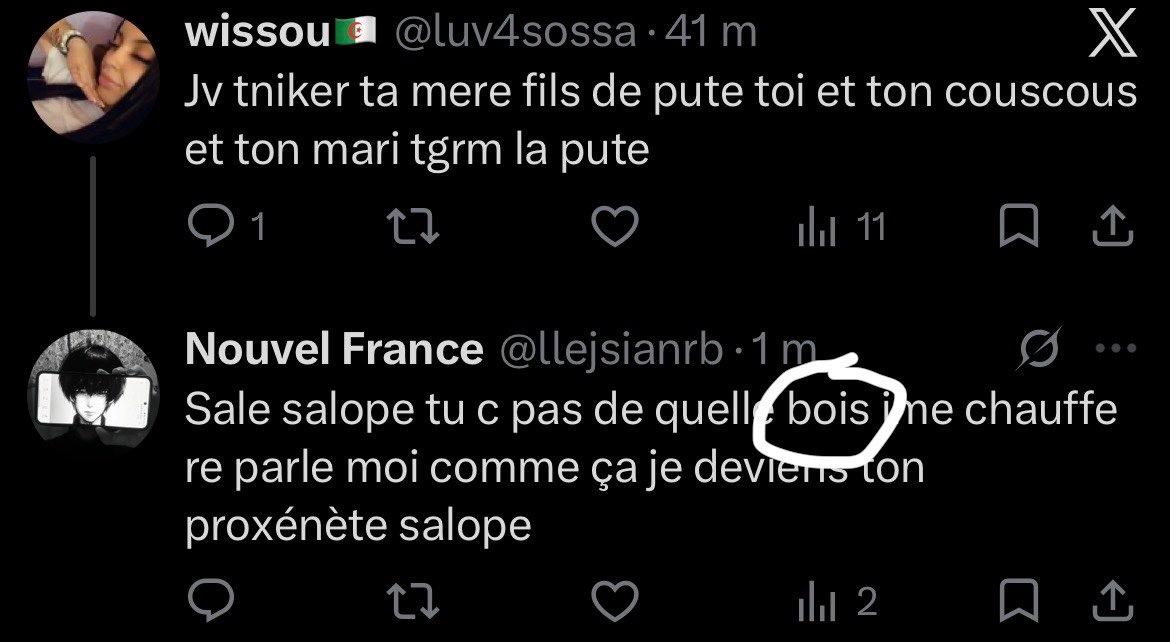 MonkeSous's tweet photo. Se fdp de Tunisien et consanguin ne sais mm pas insulter 🤣🤣🤣🤣🤣 https://t.co/XOAiOr8gUQ