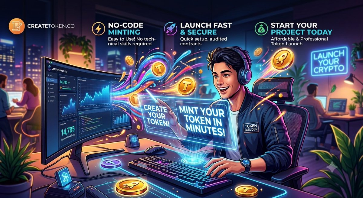 createtokenco's tweet photo. ⚙️Launch your crypto project in minutes

���� No-code minting
🟢 Launch Fast &amp; Secure
🟢 Low fees

👉 https://t.co/PaPJTu2ggf 

#BuildTogether https://t.co/AdJatHwuve