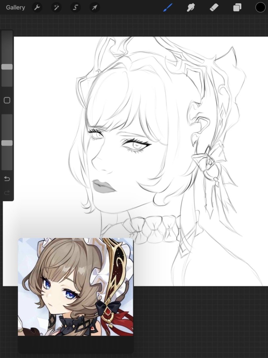 Moonlory82's tweet photo. sandrone sketch for good luck #sandrone #GenshiImpact https://t.co/1jyD0v6fog