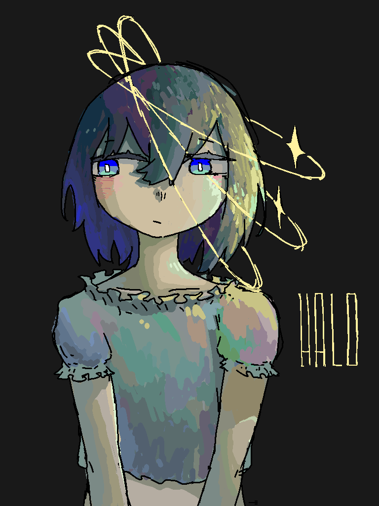 srgn_47's tweet photo. #イラスト halo https://t.co/bzibdJide2