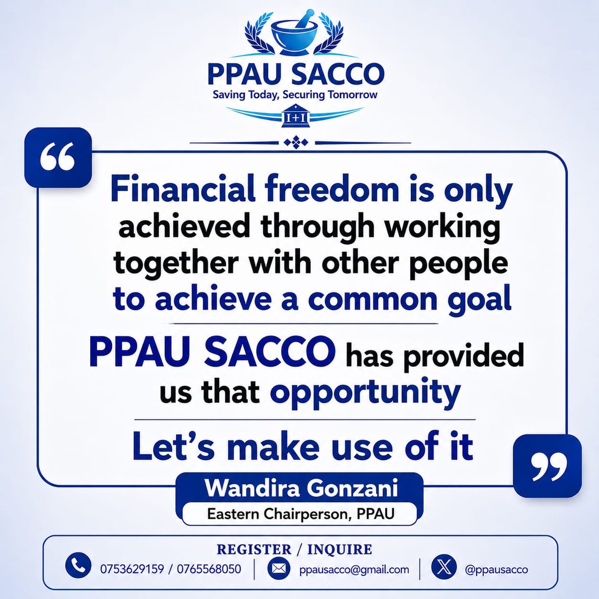 PPAUSACCO's tweet photo. This is what the Chairperson PPAU Eastern Chapter had to say on the Voices of Financial Literacy.

#WeAreStrongerTogether https://t.co/rUuUkoda8Z