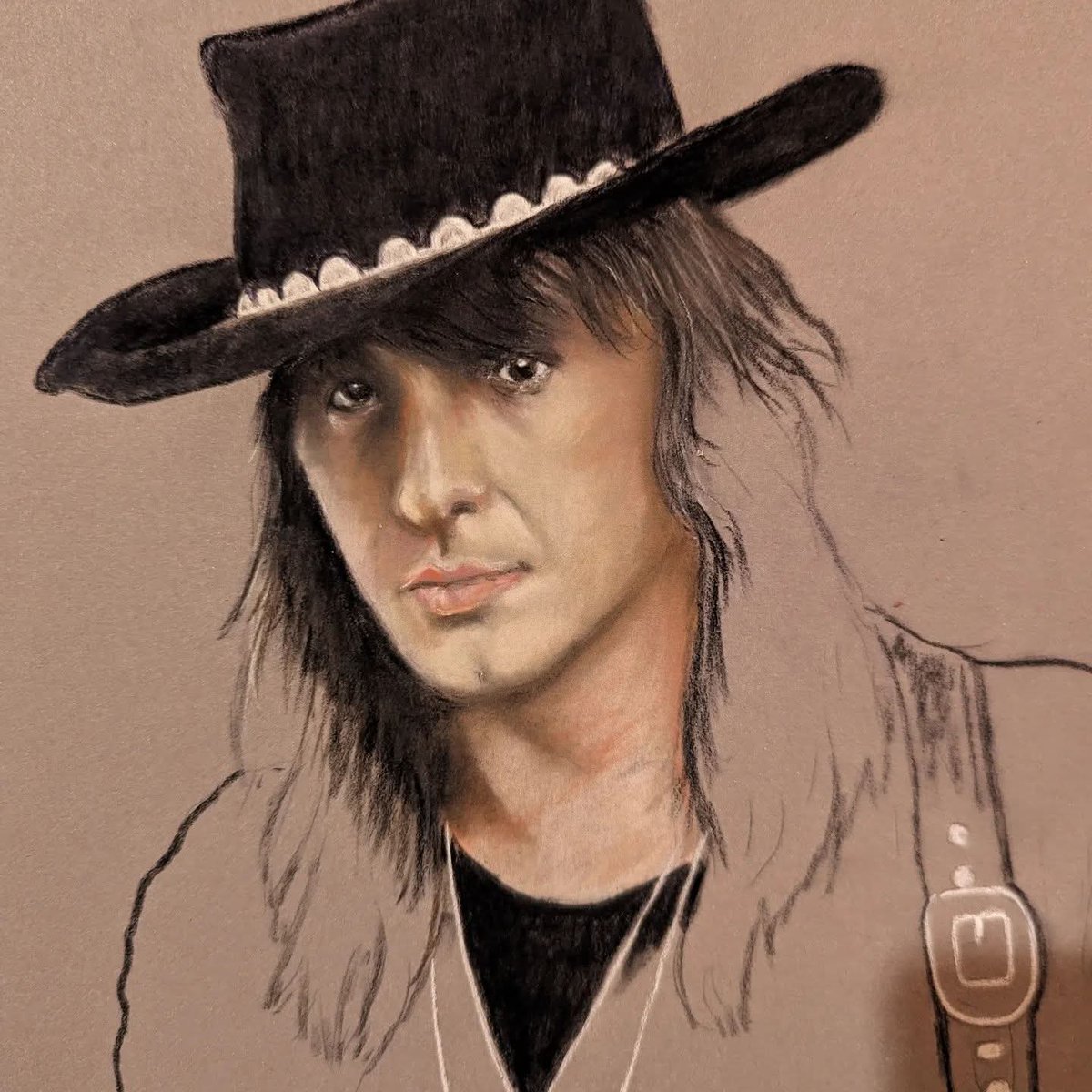 77groves's tweet photo. This is a progress pic from the drawing I did of Richie while we were watching jacket potato on the masked singer.

@TheRealSambora @SamboraNation @SamboraItalia 
@BonJovi  @STABILOUK @ClairefontUK https://t.co/DJVaW7Y6kF