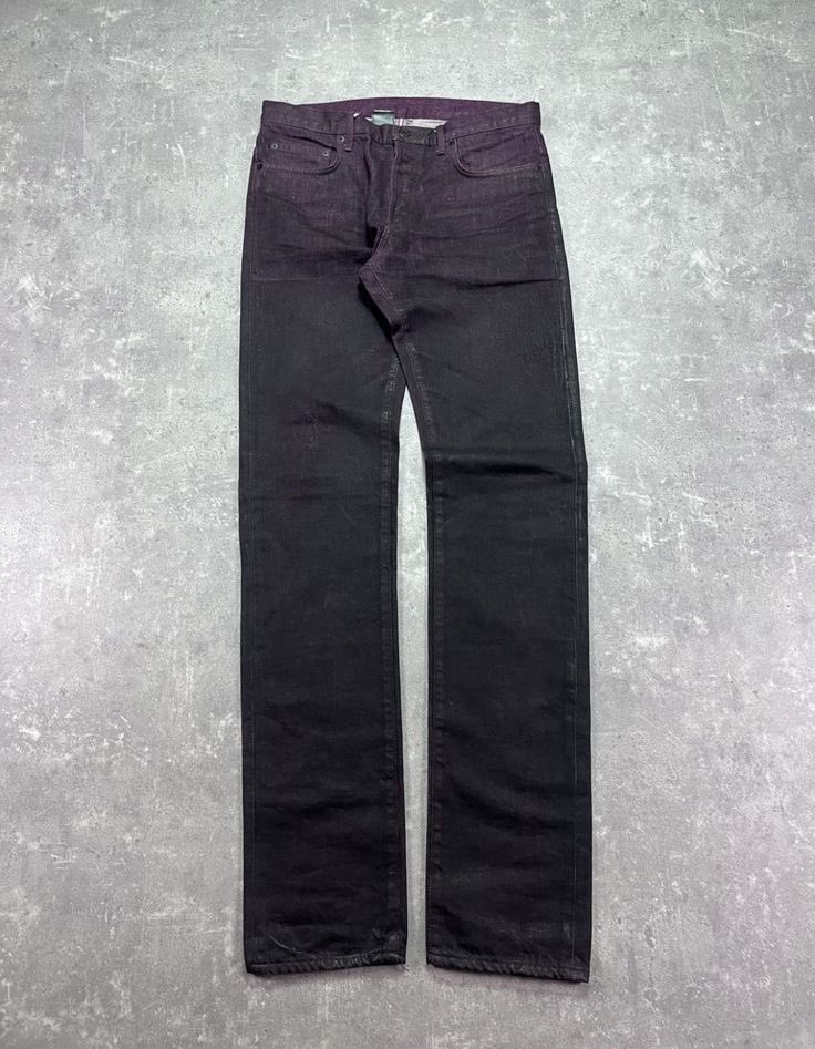 freebillin's tweet photo. Dior Homme AW08 Waxed Burgundy Denim by Kris Van Assche. https://t.co/TpJDbnRB6l