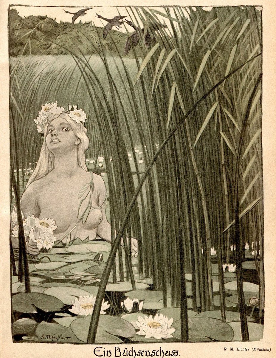 dreamerbook's tweet photo. "A Rifle Shot" (Ein Büchsenschuss), Reinhold Max Eichler, Jugend, 1901. https://t.co/ikYVDBwMWX