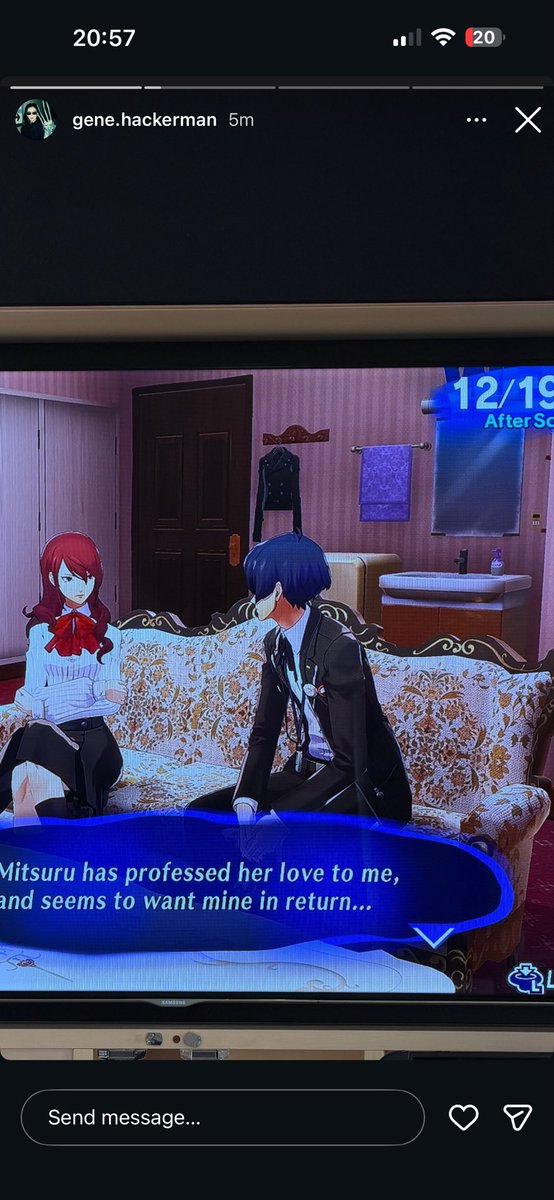 ScrambledFaz's tweet photo. The Weeknd plays Persona 3 Reload

He romanced Mitsuru https://t.co/a3rFxd4fT2