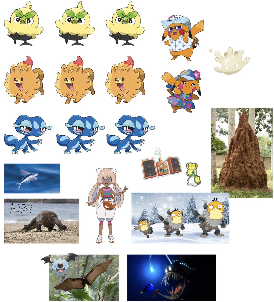 soulsilverart's tweet photo. ⚠️Already around 24 potential WIWA Pokémon?!
Let me know if I missed any⬇️

Confirmed:
Browt
Pombon
Gecqua

99% confirmed:
Browt 2 & 3 (🍃🏜️RUMOR)
Pombon 2 & 3 
Gecqua 2 & 3 (💧🔮 RUMOR)
Winds Legendary (Majin form RUMOR)
Waves Legendary (Majin form RUMOR)

Very high possibility (leaks):
Seed Pokémon 
Poison/Dragon (Psuedo line?)
Flying Fish
Navi’s anime Pokémon

Speculation based on TL:
Anthill Pokémon (higher probability from leaks)
New bat Pokémon or Woobat line evo
Neon-light fish/sea Pokémon or evo

RUMOR:
Psychic/Ice Psyduck line with new evos

Pokopia integration? All of the new Pokopia forms, but especially:
Stereo Rotom
Yellow Shellos (if it’s more than lore)