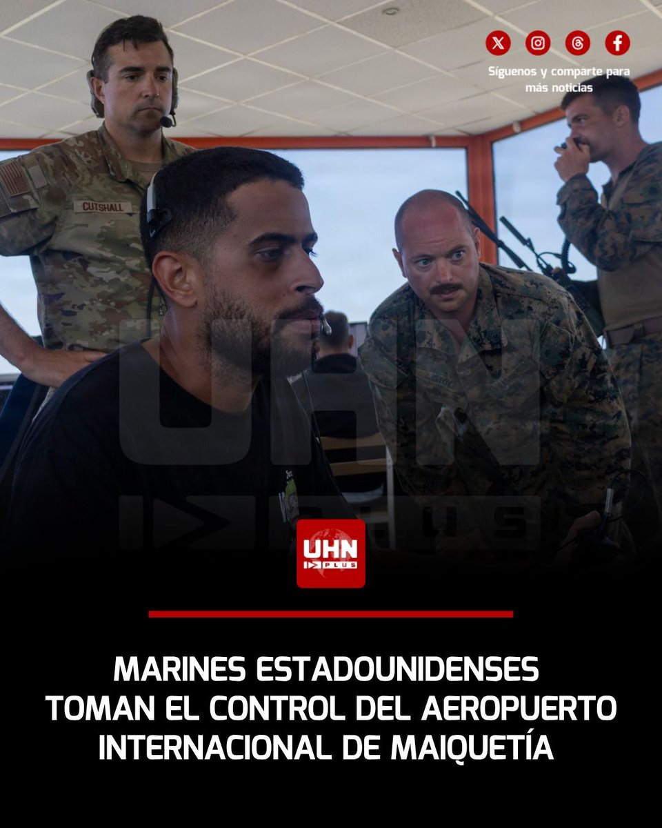 UHN_Plus's tweet photo. 🇺🇲🇻🇪‼️ | El Comando Sur de Estados Unidos informó que miembros de la Fuerza de Combate Litoral-24 y del Elemento de Respuesta a Contingencias asumieron la gestión operativa en la torre de control y pista del Aeropuerto Internacional Simón Bolívar, cooperando con el personal local para acelerar el ingreso de suministros vitales, maquinaria y rescatistas a las zonas de desastre.