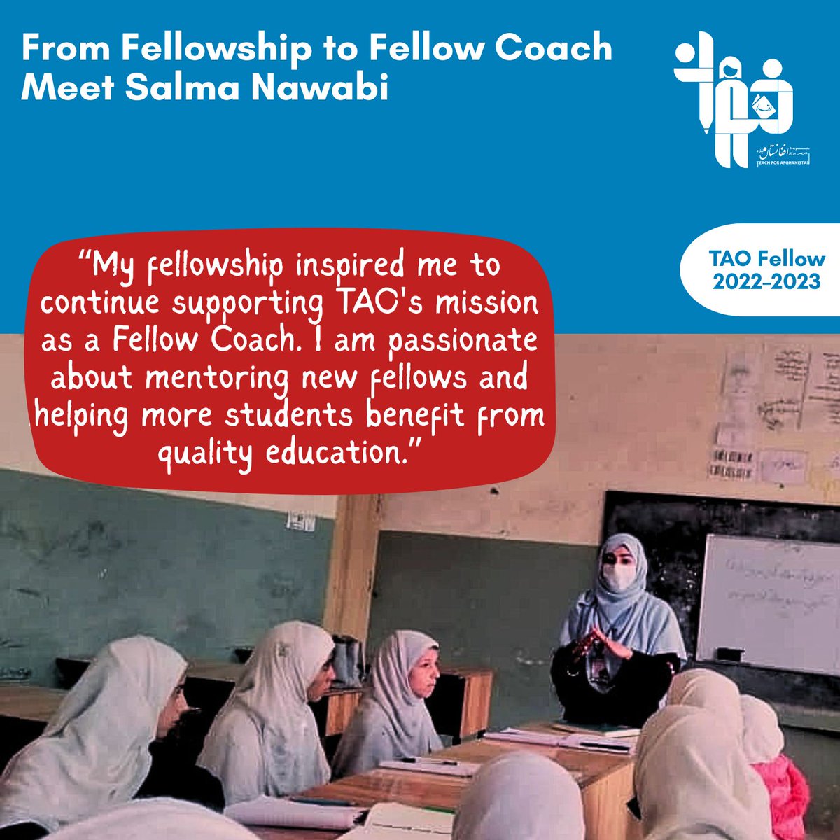 Teach4AFG's tweet photo. Leadership creates a ripple effect.

These four coaches were once Teach For Afghanistan Fellows. Today, they're mentoring the next generation of educators, proving that leadership grows through service.
Support our campaign: https://t.co/6EfzIbQmrl https://t.co/kzSTQfgqIg