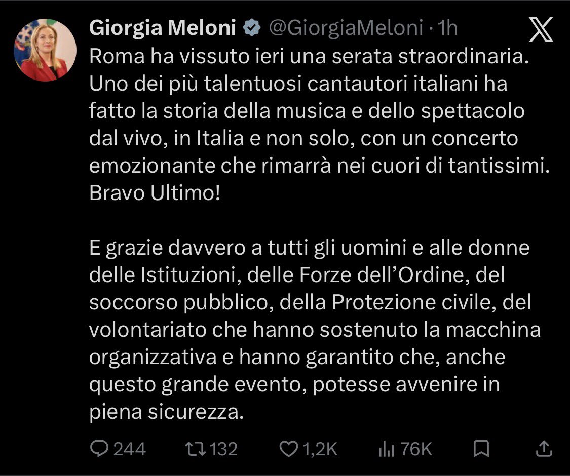 denpopz's tweet photo. Non si è mai esposta sui riconoscimenti internazionali dei Maneskin … ma qui eccome ci scrive un papiro. https://t.co/TNDvQb5t24