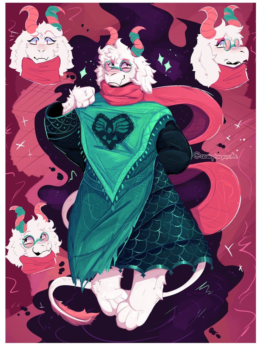 cawphoepanda's tweet photo. ralsei deltarune thing https://t.co/8L9qr2Tucu