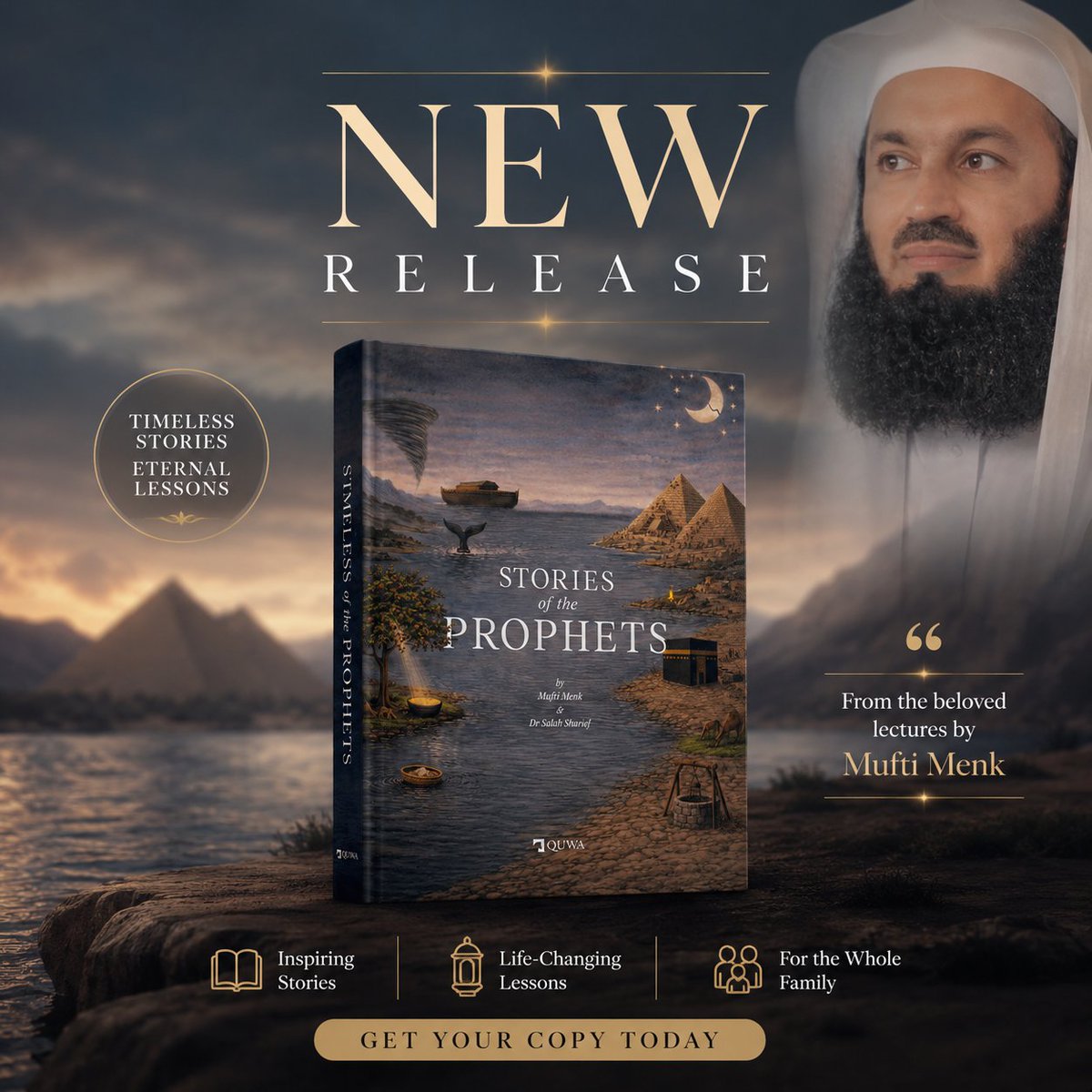 muftimenk's tweet photo. Quwa Co are proud to announce our latest release with Mufti Menk and Dr. Salah Sharief

The Stories of the Prophets
Order now:
https://t.co/VZtFmMYK9u

Reviews
★★★★★

"The best book in a long time, wonderfully informative with exciting storytelling. It’s so good with educational material that’s genuinely fun to read! The publication is gorgeous too, it could be a pretty coffee table book. 10/10" - Ester

"The Book is Absolutely Beautiful the Pages are Wonderfully Illustrated, The Words are Crafted and Printed Nicely. The texture of the pages is very pleasing; The Book of Prophets is Amazing and I Love It! Alhamdulillah for Everything" - Theresa Nelson