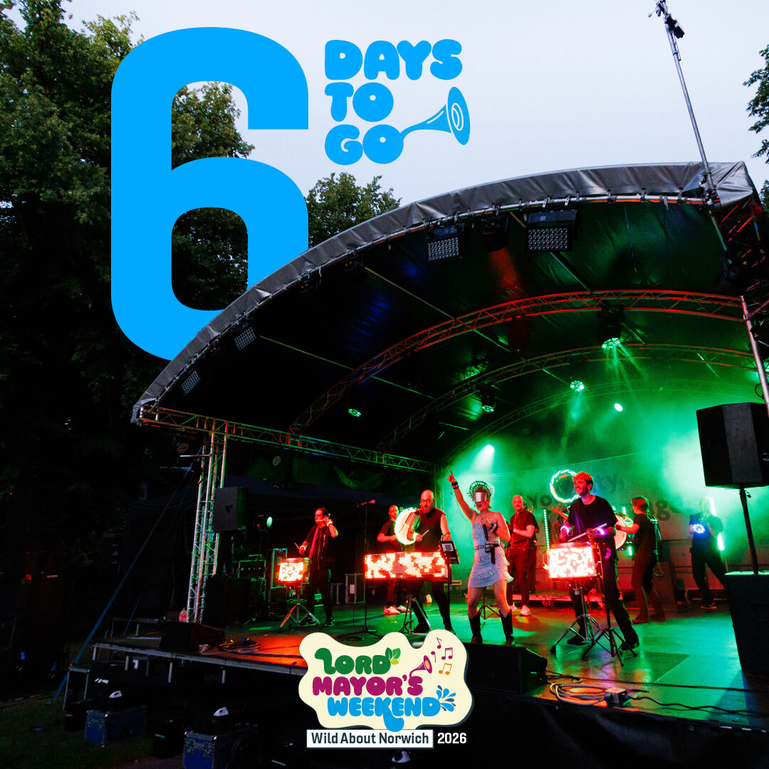 NorwichCC's tweet photo. 6 days to go until the Lord Mayor's Weekend!

Festival energy, soulful vocals, outdoor disco and local talent await city music-lovers. 

Plus, you can enjoy free, family fun, the Lord Mayor's Procession and Norwich Lanes Fair! https://t.co/iSDKwY0SFK