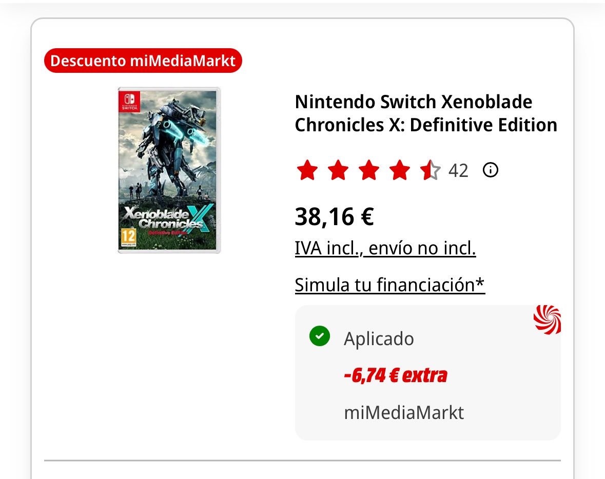 hylianmaarc's tweet photo. ‼️ Ofertas edición Switch 1
 
Metroid Prime 4 por 21€
Pokémon Leyendas ZA por 25€
Xenoblade Chronicles X por 38€

Ofertazas y en formato físico REAL🥳 https://t.co/CRbeX6rtUH