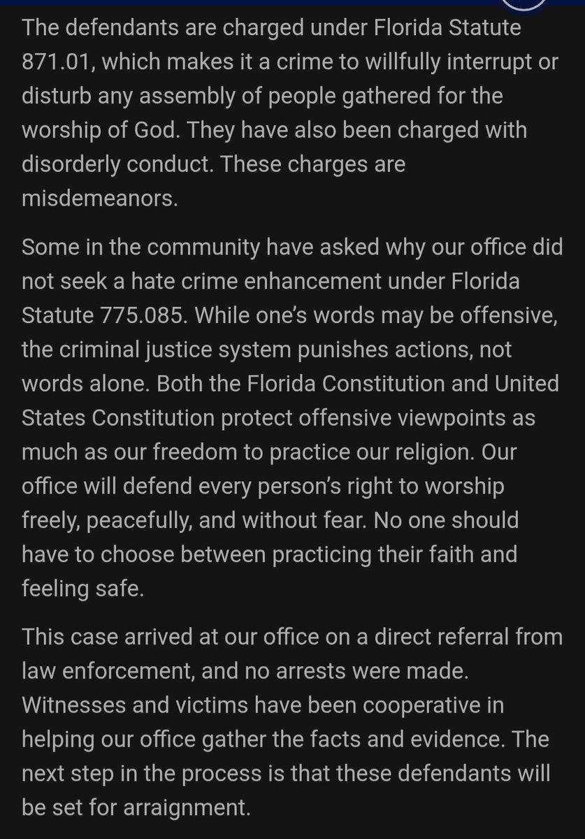WFCPreacher's tweet photo. The "Free State of Florida" Capitulated to CAIR: De Facto Blasphemy Laws Implemented in Hillsborough County

A terrifying constitutional precedent is being set right now in Hillsborough County, Florida, and every single freedom loving American needs to pay attention. Conservative Republican State Attorney Suzy Lopez, an appointee of Governor Ron DeSantis, has officially chosen to weaponize the justice system against Christian street preaching by filing criminal charges over pure, unadulterated speech.

​The facts of the case expose a massive double standard and a direct assault on the First Amendment. I went to a public parking garage at the University of South Florida, a public forum where a Muslim group was holding an event. Note that USF had explicitly told this group they were not allowed to hold the event in that location, but they defied the directive and did it anyway.

​The preaching involved bold biblical truths and zero violence. There were no threats, no physical contact, and no touching whatsoever. I even ate bacon in front of them, a completely legal act on public land. Furthermore, the individuals involved admitted on camera that they had already finished their prayer, proving there was absolutely no disruption to any religious assembly to begin with.

​Yet under immense pressure from CAIR (Council on American Islamic Relations), Suzy Lopez capitulated and filed criminal charges.

​This case is a deliberate attempt to establish a de facto blasphemy law in America. The implications are catastrophic. If a group can occupy a public parking garage against university orders and instantly claim that public property is now a sacred mosque where the First Amendment is suspended, then the public square is lost. This is a coordinated strategy. The Muslim Students Association (MSA), which was founded in 1965 by the Muslim Brotherhood to establish a foothold on college campuses, is watching this case closely. If a conviction happens here, it will become the blueprint to occupy public spaces nationwide, using the court system to silence Christians and completely dominate American infrastructure.

​When a conservative Republican appointee helps enforce an agenda that criminalizes public preaching, the constitutional rot has reached a critical level. We must expose this absolute mockery of justice and defend the right to preach the Gospel on public property without facing state tyranny.

@CJGRISHAM @SarahisCensored @NobleOne @HarmeetKDhillon @GovRonDeSantis @coulterculture @libsoftiktok @Carlos__Turcios @FLRepublicanMan @FLHouseofReps