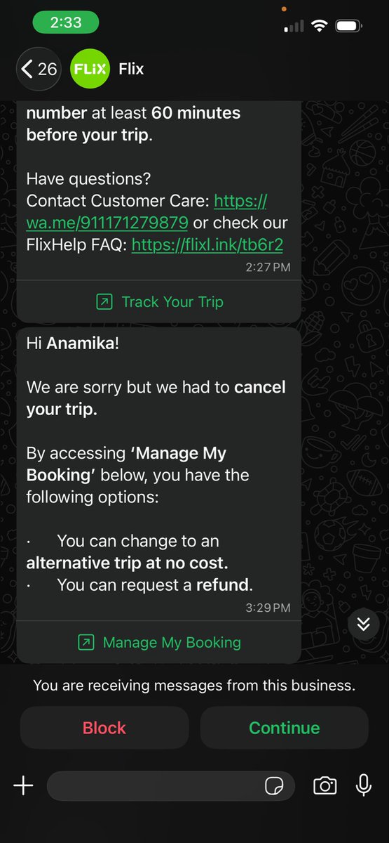MeetApurva's tweet photo. @redBus_in @FlixBus @prakashsangam @jagograhakjago @consaff @makemytrip Its been 20 days since my bus was cancelled by the operator, and Im still waiting for my refund.
I've contacted customer support multiple times via calls and chat. Every time I'm told to wait a little longer https://t.co/AOLmNkvy6H