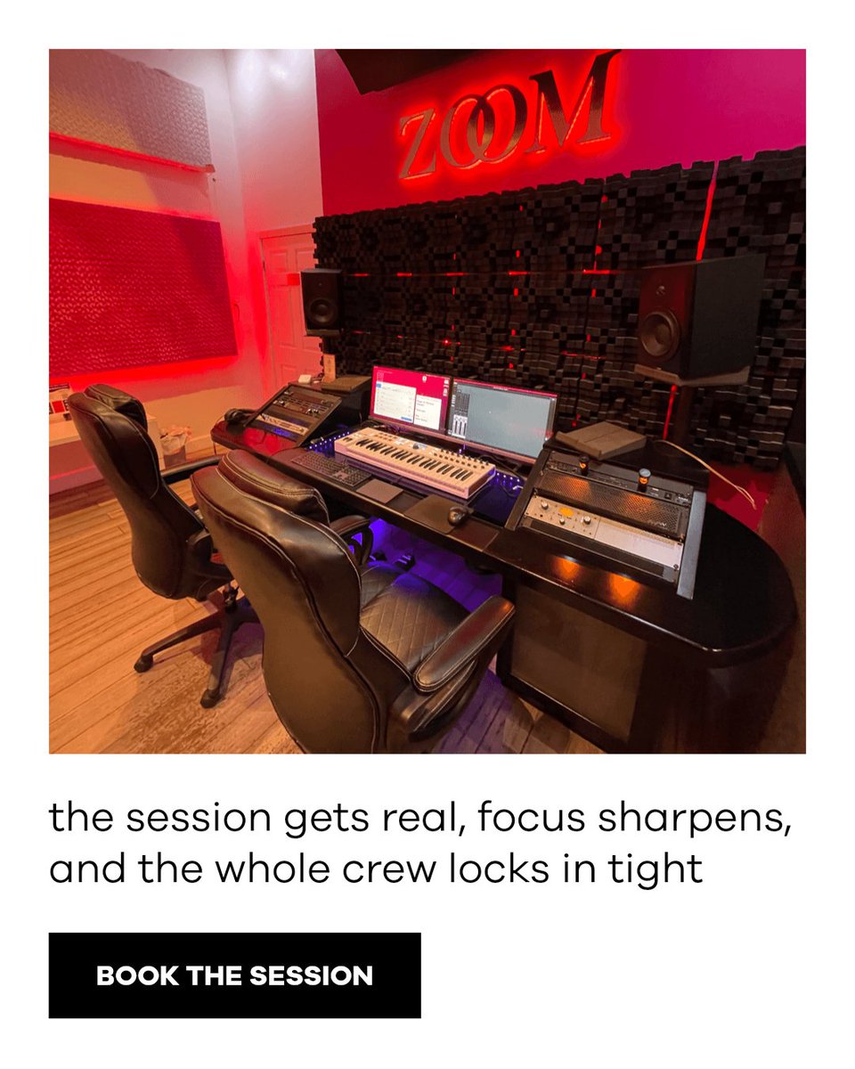 ZoomRecording's tweet photo. crew energy shifts when everyone stays in the room.
that’s when the session gets real, the focus gets tight, and the whole crew locks in together.
bring everyone, keep the sound moving, and feel the difference. #LAartists #AfrobeatLA #ProducerLA https://t.co/xhLwVFChlI