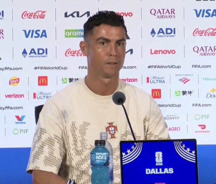 fcbharrison's tweet photo. Cristiano Ronaldo: “We’re ready to beat Spain and win the biggest trophy for Portugal.”

Reporter: “I thought you said it was just a seven-game tournament?”

Ronaldo: “Next question.” https://t.co/UDWQIBOFXU