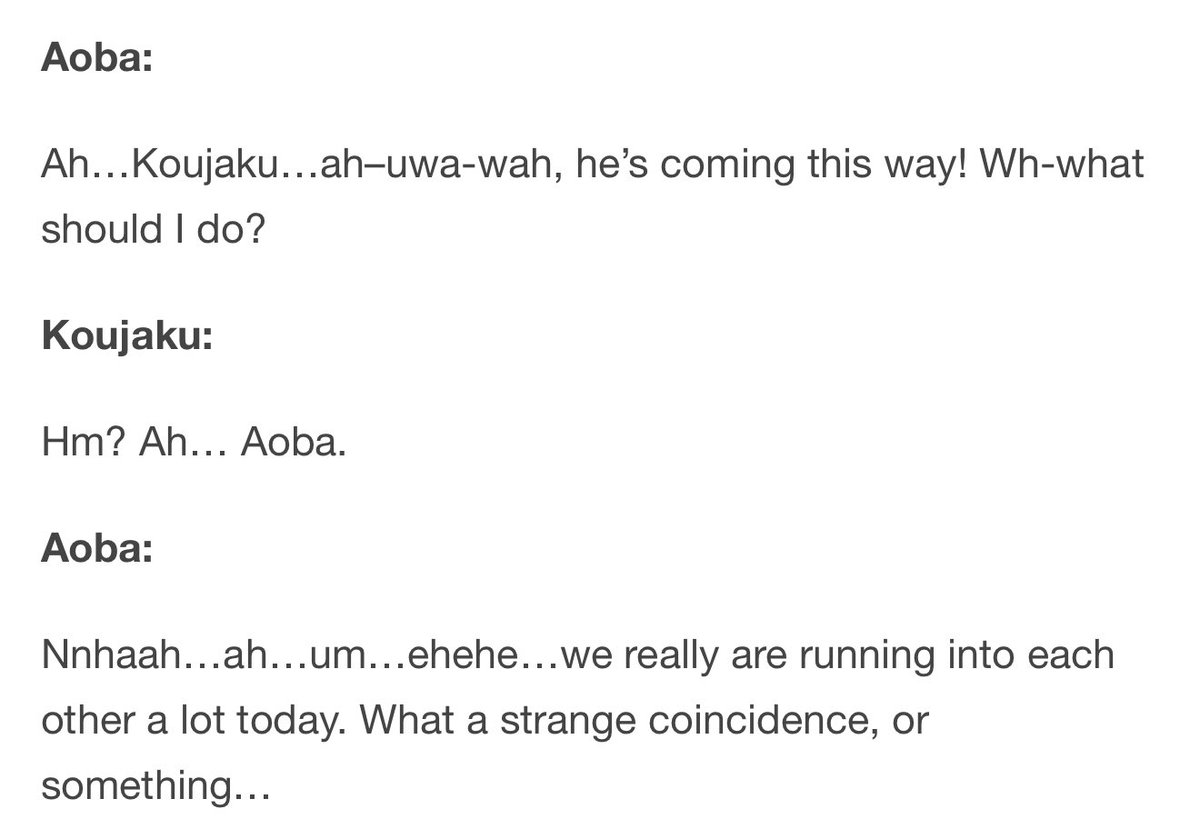 noiaobas's tweet photo. aoba is so funny 😭😭 his boyfriend is walking towards him and he goes Omg What Do I Do https://t.co/m4IsNlgTAT