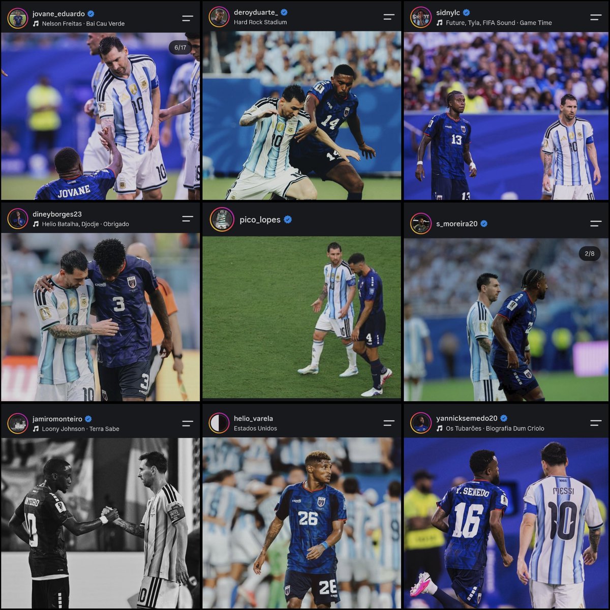 BarcaWorldwide's tweet photo. Cabo Verde players on Instagram 🥺 https://t.co/dUzDwkbyXo