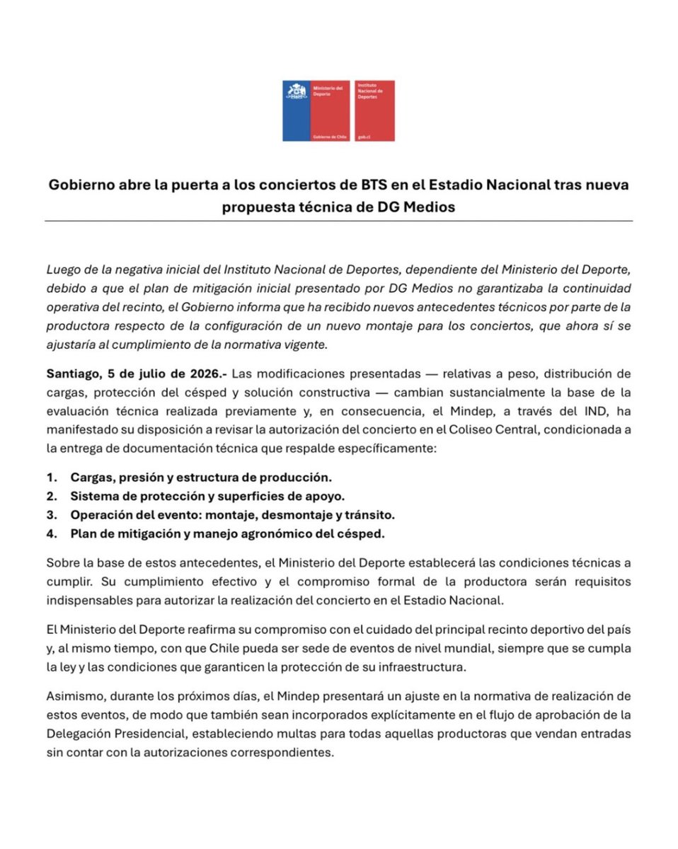 INDChileOficial's tweet photo. Comunicado https://t.co/R71mOqn9XL