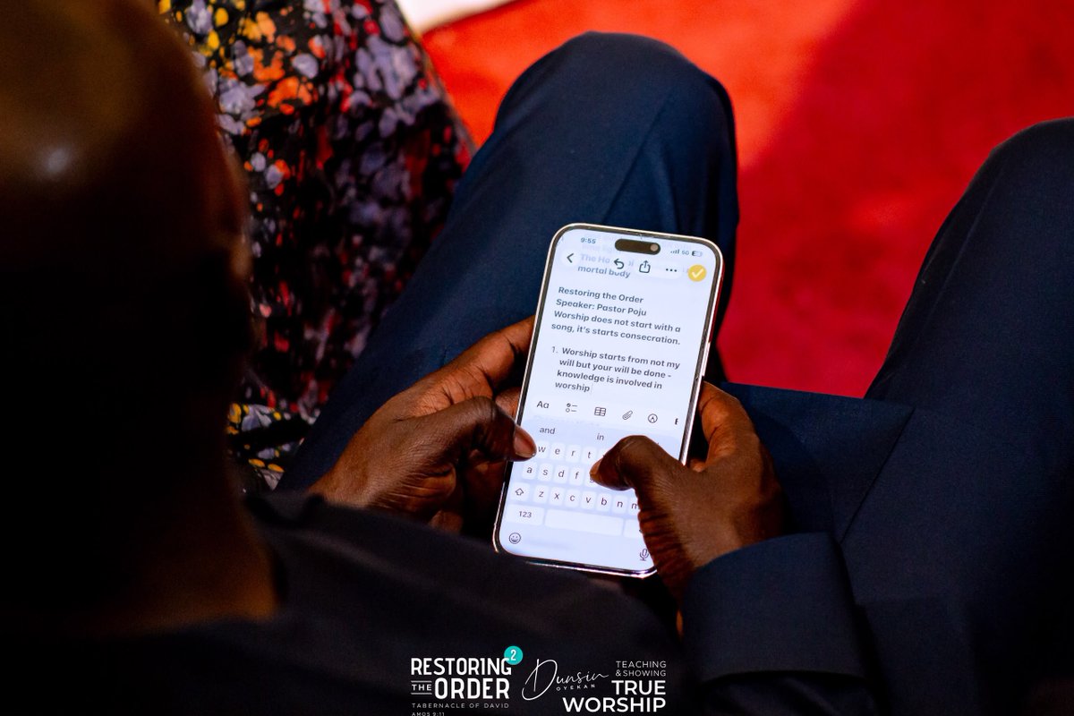 outpouring_live's tweet photo. Pastor Poju Oyemade's session yesterday reminded us that intimacy with God is not an option. It is the foundation of the believer's life.

With every word, our hearts were drawn back to our highest calling: worship.

#RTO20 #RestoringTheOrder
#GenerationIntimacy https://t.co/HmzZMN1rFr