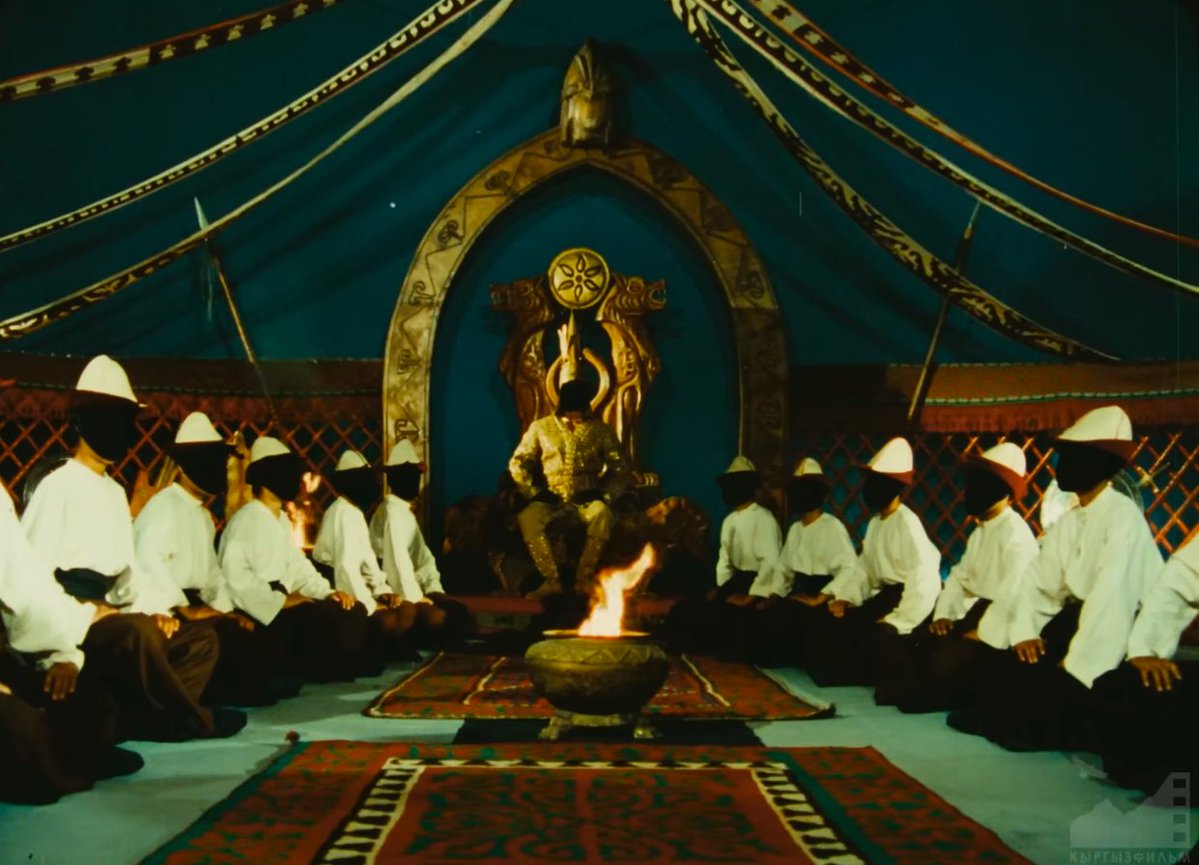 Cine_ma_Dreams's tweet photo. No one informed me that the coolest looking movie ever made is a dramatization of a 1,000 year old epic poem from Kyrgyzstan.
The Universe of Manas (1995), Melis Ubekyev https://t.co/Nxi4rpsM8A