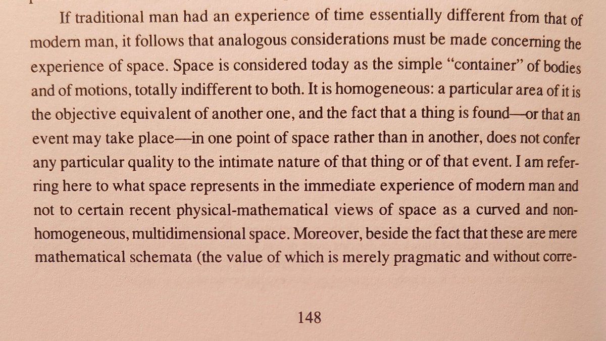 coldfootedmole's tweet photo. evola throwing shade at space time continuum. 
"mere mathematical schemata" https://t.co/49C18PgY7s