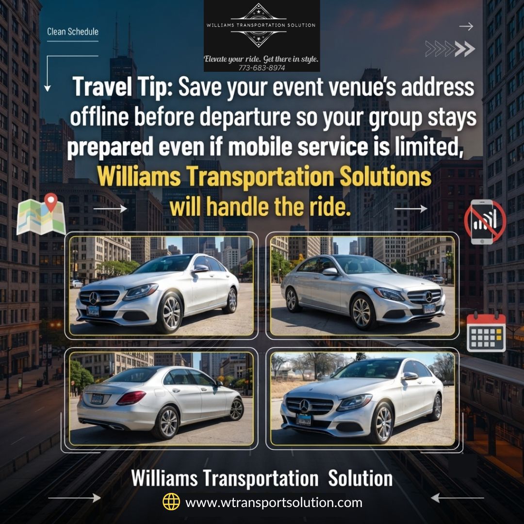 WilliamsTr10007's tweet photo. Travel Tip: Save your event venue’s address offline before departure so your group stays prepared even if mobile service is limited, Williams Transportation Solutions will handle the ride.

#TravelTips #GroupTravel #WilliamsTransportationSolutions https://t.co/4pC1hXZHlr