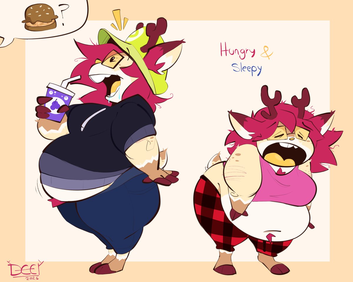 DeeReindeh's tweet photo. Hungry and sleepy 24/7 https://t.co/eVyDJP4iVu