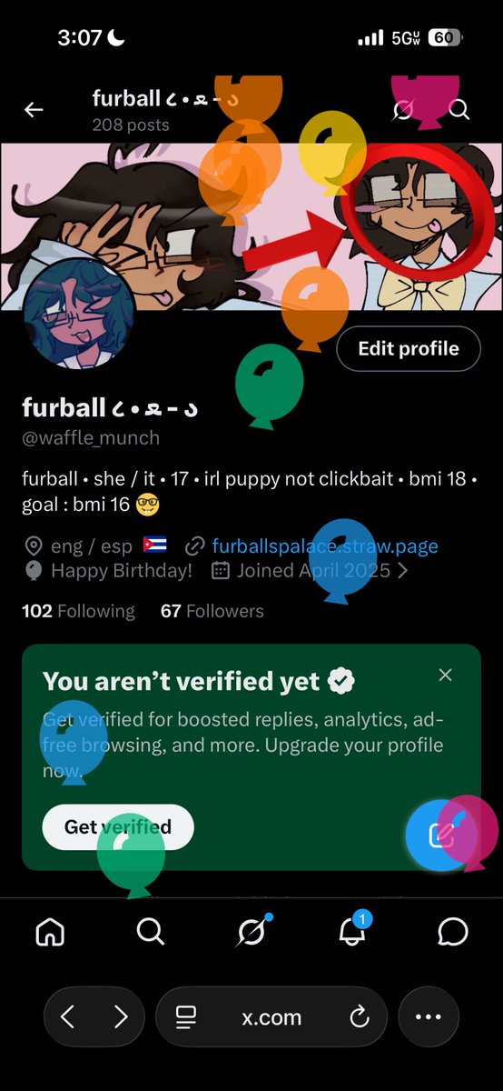 waffle_munch's tweet photo. it’s my birthday i was born today (i already changed my age but i was too lazy to take another screenshot 🌹🌹) https://t.co/uBOfOwxhQ8