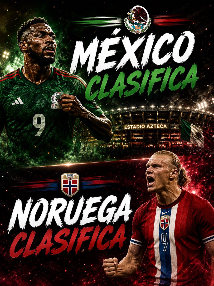 HJCJ05's tweet photo. 🇲🇽 México Clasifica-Noruega Clasifica 🇳🇴

Hoy voy con dos selecciones que tienen argumentos para dar la sorpresa. Noruega ha demostrado ser un equipo competitivo, con una ofensiva capaz de hacer daño a cualquier rival y un funcionamiento colectivo que ha ido creciendo durante el torneo. Por su parte, México llega invicto, sin recibir gol en la Copa del Mundo y con el respaldo de jugar en casa, un factor que puede ser determinante en un partido de tanta exigencia. Son dos encuentros complicados, pero confío en que ambos tienen las herramientas para avanzar a la siguiente ronda.

#México #Mexico #mundialdefútbol2026 #YSiSí